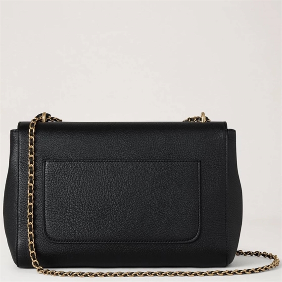 Mulberry Medium Lily Black Glossy Goat